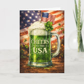 Proost op het groene bier van St. Patrick's Day in Kaart (Voorkant)