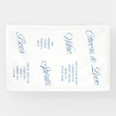 Proost op het Huwelijk Script Trouw Bar Menu Banne Spandoek (Horizontaal)