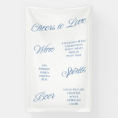 Proost op het Huwelijk Script Trouw Bar Menu Banne Spandoek (Verticaal)