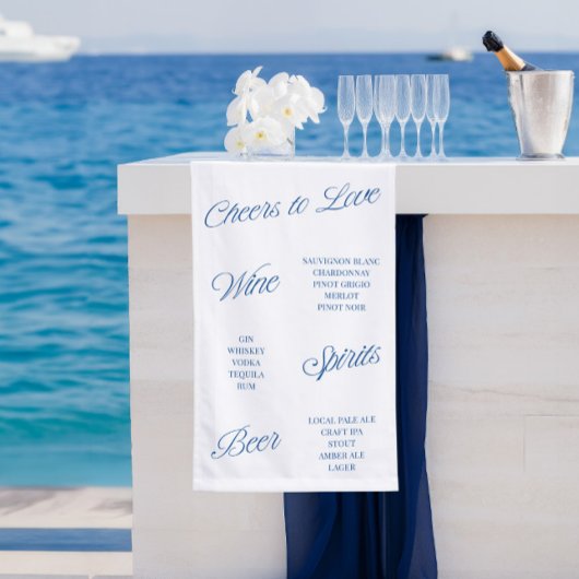 Proost op het Huwelijk Script Trouw Bar Menu Banne Spandoek