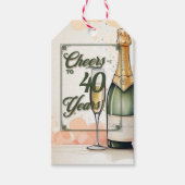 Proost op het jarenfeest cadeaulabel (Voorkant)