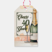 Proost op het jarenfeest cadeaulabel (Achterkant)