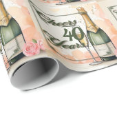 Proost op het jarenfeest cadeaupapier (Rol Hoek)