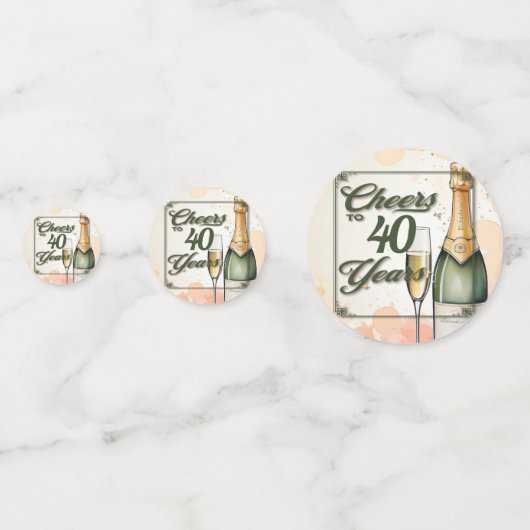 Proost op het jarenfeest confetti (Voorkanten)