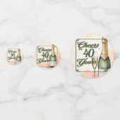 Proost op het jarenfeest confetti (Achterkanten)