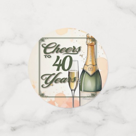 Proost op het jarenfeest confetti (Kleine voorkant)