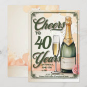 Proost op het jarenfeest kaart (Voorkant / Achterkant)