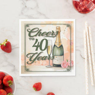 Proost op het jarenfeest servet