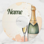 Proost op het jarenfeest wijnglaslabel (Achterkant)