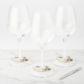 Proost op het jarenfeest wijnglaslabel (Set)