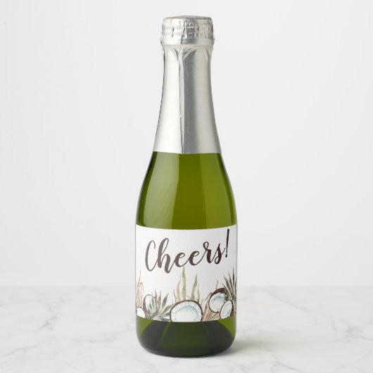 Proost op het label Tropical Hawaiian Sparkling Wi Sparkling Wijnetiket (Voorkant)