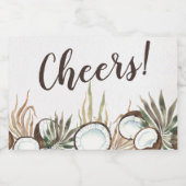 Proost op het label Tropical Hawaiian Sparkling Wi Wijnetiket (Enkel label)