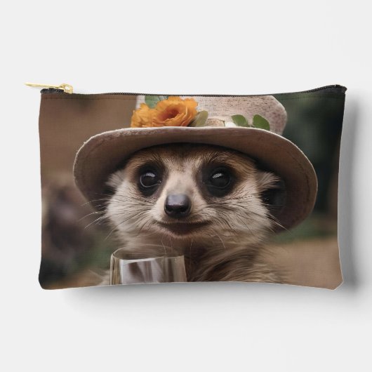 "Proost op het leven: Oma Meerkat geniet van glas Etui (Voorkant)