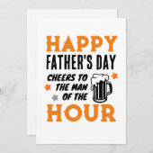 Proost op het Man van het uur! Vaderdag Feestdagenkaart (Voorkant / Achterkant)