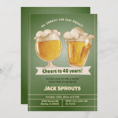 Proost op het Mannen verjaardagsfeestje van 40 jaa Kaart (Voorkant / Achterkant)