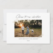 Proost op het moderne Nieuwjaar Feestdagenkaart (Voorkant)