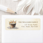 Proost op het New Year Party Retour Address Label (Insitu)