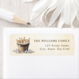 Proost op het New Year Party Retour Address Label