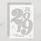 Proost op het nieuwe jaar 2019 feestdagenkaart (Voorkant / Achterkant)