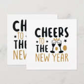 Proost op het nieuwe jaar 2025 Countdown Wine Drin Kaart (Voorkant / Achterkant)