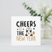 Proost op het nieuwe jaar 2025 Countdown Wine Drin Kaart (Staand voorkant)