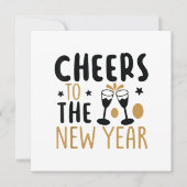 Proost op het nieuwe jaar 2025 Countdown Wine Drin Kaart (Voorkant)