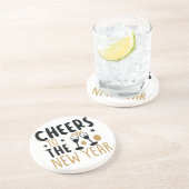 Proost op het nieuwe jaar 2025 Countdown Wine Drin Zandsteen Onderzetter (Zijkant)