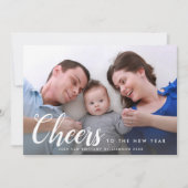 Proost op het nieuwe jaar Aangepaste gelukkige gez Feestdagenkaart (Voorkant)