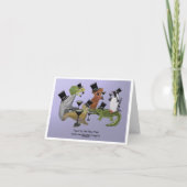 Proost op het Nieuwe Jaar Feestdagen Kaart (Achterkant)