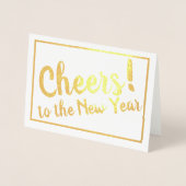 Proost! op het nieuwe jaar! folie kaarten (Voorkant)