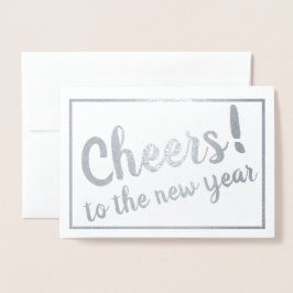 Proost! op het nieuwe jaar! folie kaarten