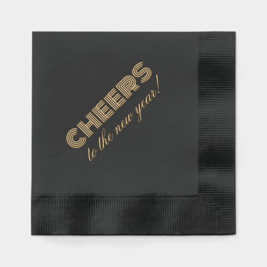 Proost op het nieuwe jaar! folie servetten (Voorkant)