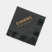 Proost op het nieuwe jaar! folie servetten (Links)