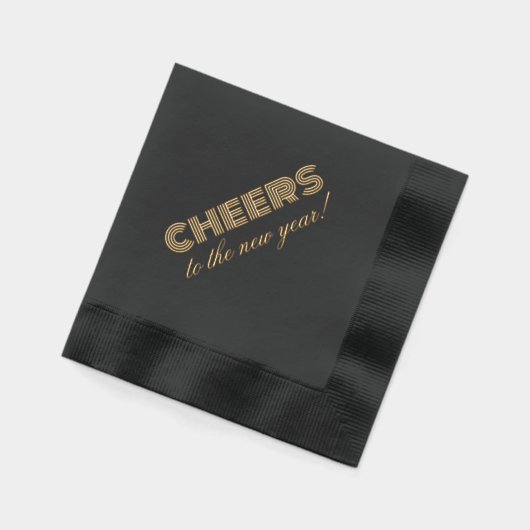 Proost op het nieuwe jaar! folie servetten (Links)