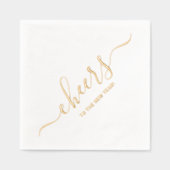 Proost op het nieuwe jaar! folie servetten (Voorkant)