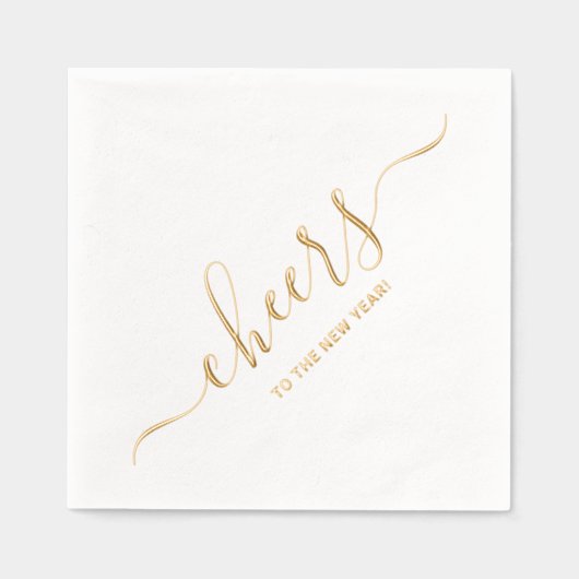 Proost op het nieuwe jaar! folie servetten (Voorkant)