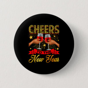 Proost Op Het Nieuwe Jaar Gelukkig Nieuwjaar 2026  Ronde Button 5,7 Cm