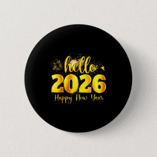Proost Op Het Nieuwe Jaar Gelukkig Nieuwjaar 2026  Ronde Button 5,7 Cm