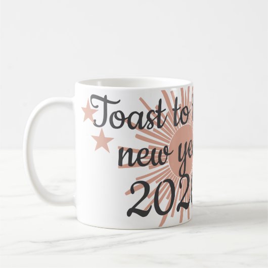 Proost op het nieuwe jaar koffiemok (Links)
