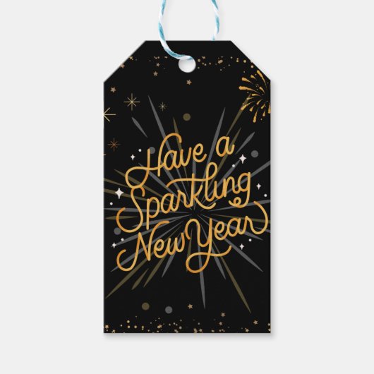 Proost op het nieuwe jaar: samen vieren! cadeaulabel (Voorkant)