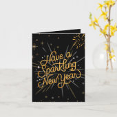 Proost op het nieuwe jaar: samen vieren! kaart (Gele Bloem)