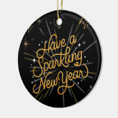 Proost op het nieuwe jaar: samen vieren! keramisch ornament (Links)