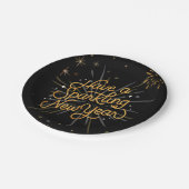 Proost op het nieuwe jaar: samen vieren! papieren bordje (Gekanteld)