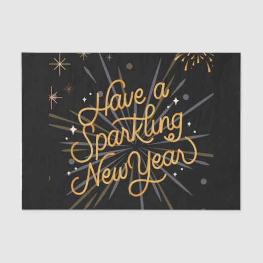 Proost op het nieuwe jaar: samen vieren! tissuepapier (Voorkant)