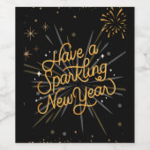 Proost op het nieuwe jaar: samen vieren! wijn etiket (Enkel label)