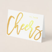 Proost op het Nieuwe Jaar | Script en Confetti Folie Kaarten (Voorkant)