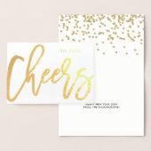 Proost op het Nieuwe Jaar | Script en Confetti Folie Kaarten (Display)