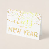 Proost op het nieuwe jaar stijlvolle Confetti One  Folie Kaarten (Voorkant)
