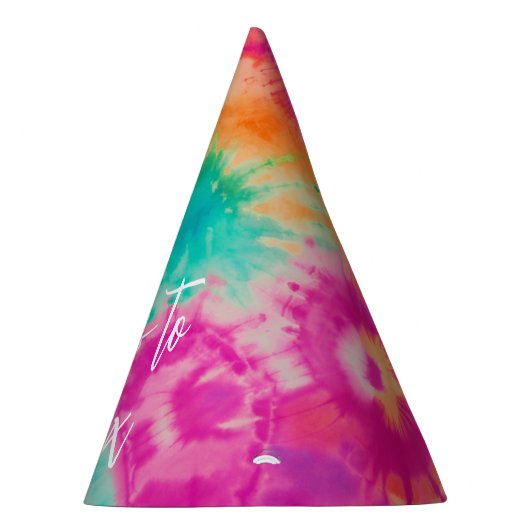 Proost op het nieuwe jaar Stropdas-Dye Blauwgroen  Feesthoedjes (Rechts)