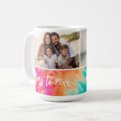 Proost op het nieuwe jaar Stropdas-Dye Blauwgroen  Koffiemok (Voorkant links)